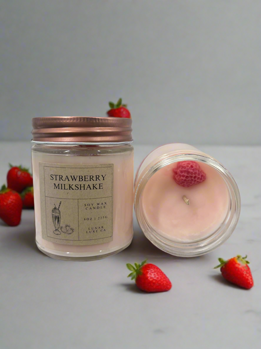 Strawberry Milkshake Deluxe Candle